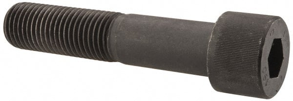 Unbrako - 1-1/4 - 7 UNC Hex Socket Drive, Socket Cap Screw - Alloy Steel, Black Oxide Finish, 6" Length Under Head - Exact Tooling
