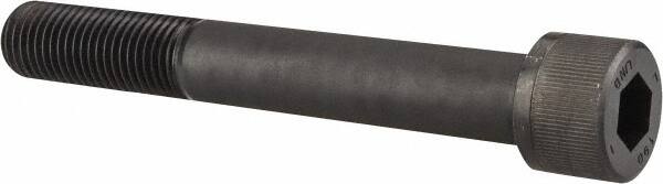 Unbrako - 1-1/4 - 7 UNC Hex Socket Drive, Socket Cap Screw - Alloy Steel, Black Oxide Finish, 9" Length Under Head - Exact Tooling