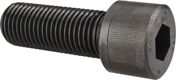 Unbrako - 1-1/2 - 6 UNC Hex Socket Drive, Socket Cap Screw - Alloy Steel, Black Oxide Finish, 4" Length Under Head - Exact Tooling