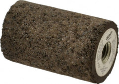 Norton - Type 18, 2" Max Diam, 3" Head Thickness, 20 Grit Square Tip Plug - Zirconia Alumina, Very Coarse Grade, 5/8-11 Shank Thread - Exact Tooling