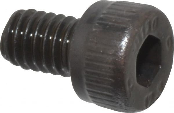 Unbrako - M4x0.70 Metric Coarse Hex Socket Drive, Socket Cap Screw - Grade 12.9 Alloy Steel, Black Oxide Finish, 6mm Length Under Head - Exact Tooling