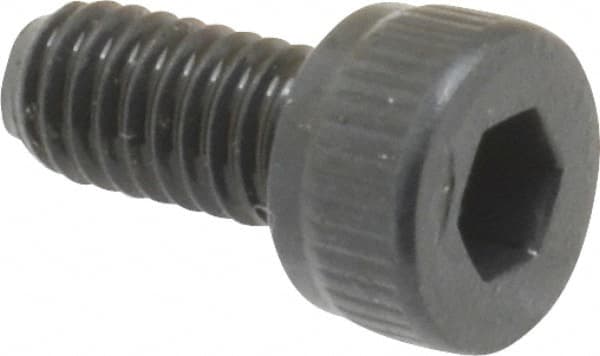 Unbrako - M4x0.70 Metric Coarse Hex Socket Drive, Socket Cap Screw - Grade 12.9 Alloy Steel, Black Oxide Finish, 8mm Length Under Head - Exact Tooling