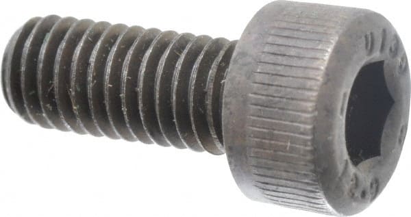 Unbrako - M5x0.80 Metric Coarse Hex Socket Drive, Socket Cap Screw - Grade 12.9 Alloy Steel, Black Oxide Finish, 12mm Length Under Head - Exact Tooling
