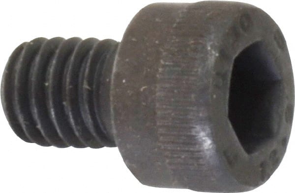 Unbrako - M6x1.00 Metric Coarse Hex Socket Drive, Socket Cap Screw - Grade 12.9 Alloy Steel, Black Oxide Finish, 8mm Length Under Head - Exact Tooling