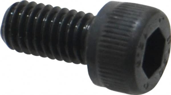 Unbrako - M6x1.00 Metric Coarse Hex Socket Drive, Socket Cap Screw - Grade 12.9 Alloy Steel, Black Oxide Finish, 12mm Length Under Head - Exact Tooling