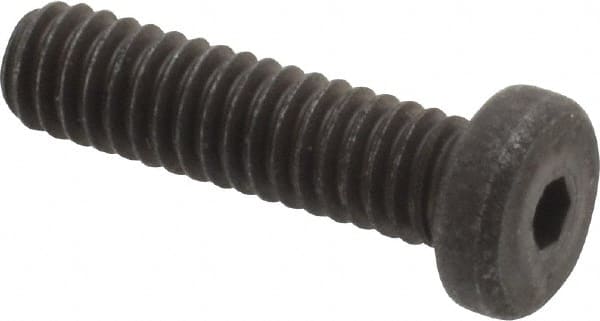 Unbrako - #8-32 UNC Hex Socket Drive, Low Socket Cap Screw - Alloy Steel, Black Oxide Finish, 5/8" Length Under Head - Exact Tooling