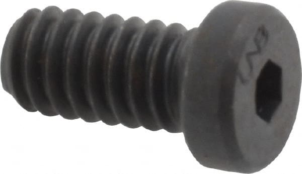 Unbrako - 1/4-20 UNC Hex Socket Drive, Low Socket Cap Screw - Alloy Steel, Black Oxide Finish, 1/2" Length Under Head - Exact Tooling