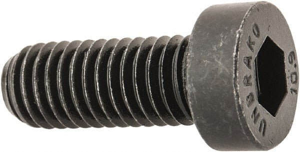 Unbrako - M8x1.25 Metric Coarse Hex Socket Drive, Low Socket Cap Screw - Grade 10.9 Alloy Steel, Black Oxide Finish, 20mm Length Under Head - Exact Tooling