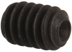 Unbrako - #2-56 UNC, 1/8" OAL, Cup Point Set Screw - Grade 8 Alloy Steel, 0.035" Key - Exact Tooling