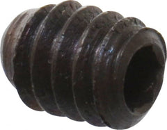Unbrako - #3-48 UNC, 1/8" OAL, Cup Point Set Screw - Grade 8 Alloy Steel, 0.05" Key - Exact Tooling