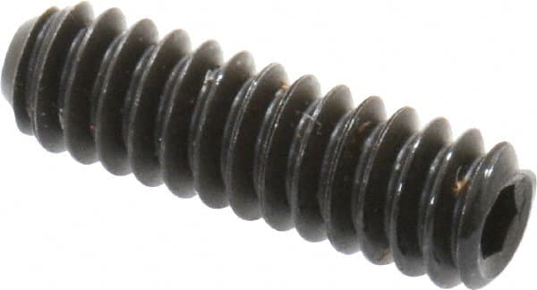 Unbrako - #4-40 UNC, 3/8" OAL, Cup Point Set Screw - Grade 8 Alloy Steel, 0.05" Key - Exact Tooling