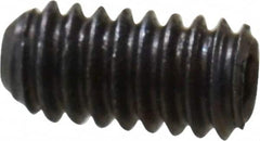 Unbrako - #5-40 UNC, 1/4" OAL, Cup Point Set Screw - Grade 8 Alloy Steel, 1/16" Key - Exact Tooling