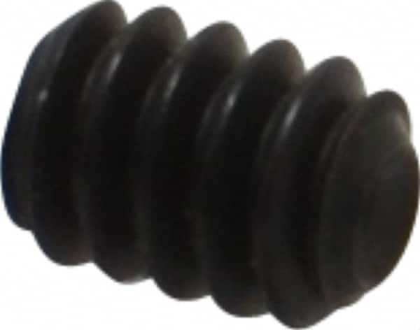 Unbrako - #6-32 UNC, 3/16" OAL, Cup Point Set Screw - Grade 8 Alloy Steel, 1/16" Key - Exact Tooling