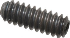 Unbrako - #6-32 UNC, 3/8" OAL, Cup Point Set Screw - Grade 8 Alloy Steel, 1/16" Key - Exact Tooling
