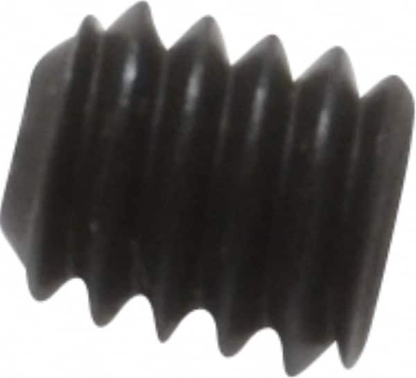 Unbrako - #8-32 UNC, 3/16" OAL, Cup Point Set Screw - Grade 8 Alloy Steel, 5/64" Key - Exact Tooling