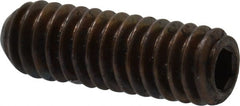 Unbrako - #8-32 UNC, 1/2" OAL, Cup Point Set Screw - Grade 8 Alloy Steel, 5/64" Key - Exact Tooling