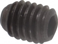 Unbrako - #10-32 UNF, 1/4" OAL, Cup Point Set Screw - Grade 8 Alloy Steel, 3/32" Key - Exact Tooling