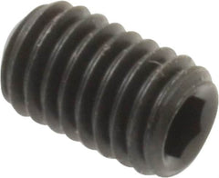 Unbrako - #10-32 UNF, 5/16" OAL, Cup Point Set Screw - Grade 8 Alloy Steel, 3/32" Key - Exact Tooling