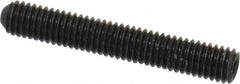 Unbrako - #10-32 UNF, 1-1/4" OAL, Cup Point Set Screw - Grade 8 Alloy Steel, 3/32" Key - Exact Tooling