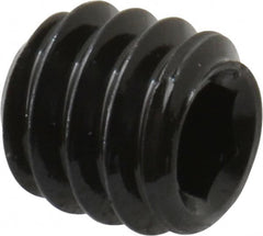 Unbrako - 1/4-20 UNC, 1/4" OAL, Cup Point Set Screw - Grade 8 Alloy Steel, 1/8" Key - Exact Tooling