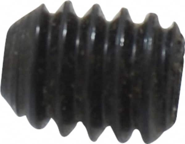 Unbrako - 1/4-20 UNC, 5/16" OAL, Cup Point Set Screw - Grade 8 Alloy Steel, 1/8" Key - Exact Tooling