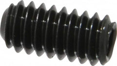 Unbrako - 1/4-20 UNC, 1/2" OAL, Cup Point Set Screw - Grade 8 Alloy Steel, 1/8" Key - Exact Tooling