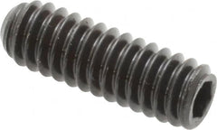 Unbrako - 1/4-20 UNC, 3/4" OAL, Cup Point Set Screw - Grade 8 Alloy Steel, 1/8" Key - Exact Tooling