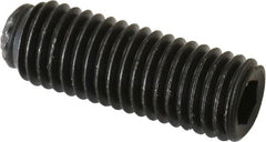 Unbrako - 1/4-28 UNF, 3/4" OAL, Cup Point Set Screw - Grade 8 Alloy Steel, 1/8" Key - Exact Tooling