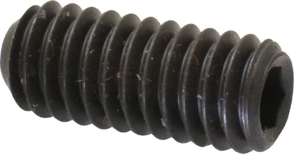 Unbrako - 5/16-18 UNC, 3/4" OAL, Cup Point Set Screw - Grade 8 Alloy Steel, 3/32" Key - Exact Tooling