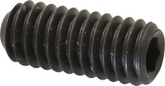 Unbrako - 5/16-18 UNC, 3/4" OAL, Cup Point Set Screw - Grade 8 Alloy Steel, 3/32" Key - Exact Tooling