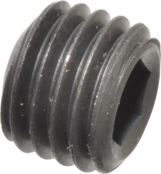 Unbrako - 5/16-24 UNF, 1/4" OAL, Cup Point Set Screw - Grade 8 Alloy Steel, 3/32" Key - Exact Tooling