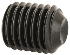 Unbrako - 5/16-24 UNF, 3/8" OAL, Cup Point Set Screw - Grade 8 Alloy Steel, 3/32" Key - Exact Tooling