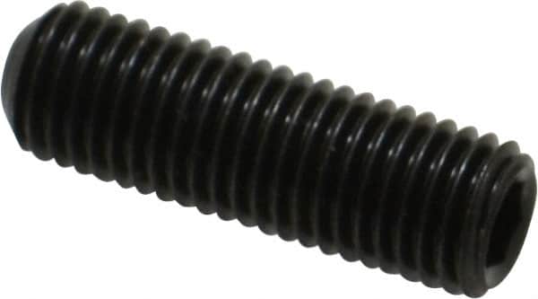 Unbrako - 5/16-24 UNF, 1" OAL, Cup Point Set Screw - Grade 8 Alloy Steel, 3/32" Key - Exact Tooling