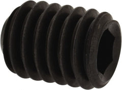 Unbrako - 3/8-16 UNC, 1/2" OAL, Cup Point Set Screw - Grade 8 Alloy Steel, 3/16" Key - Exact Tooling