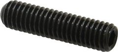 Unbrako - 3/8-16 UNC, 1-1/2" OAL, Cup Point Set Screw - Grade 8 Alloy Steel, 3/16" Key - Exact Tooling