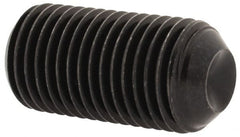 Unbrako - 3/8-24 UNF, 3/4" OAL, Cup Point Set Screw - Grade 8 Alloy Steel, 3/16" Key - Exact Tooling