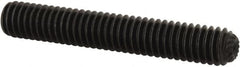 Unbrako - 5/16-18 UNC, 2" OAL, Knurled Cup Point Set Screw - Grade 8 Alloy Steel, 5/32" Key - Exact Tooling