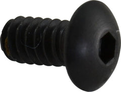 Unbrako - #4-40 UNC Hex Socket Drive, Button Screw - Alloy Steel, Black Oxide Finish, 1/4" Length Under Head - Exact Tooling