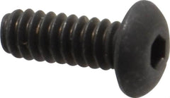 Unbrako - #6-32 UNC Hex Socket Drive, Button Screw - Alloy Steel, Black Oxide Finish, 3/8" Length Under Head - Exact Tooling