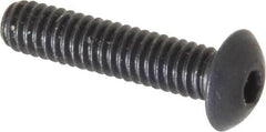 Unbrako - #8-32 UNC Hex Socket Drive, Button Screw - Alloy Steel, Black Oxide Finish, 3/4" Length Under Head - Exact Tooling