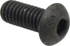 Unbrako - 5/16-18 UNC Hex Socket Drive, Button Screw - Alloy Steel, Black Oxide Finish, 3/4" Length Under Head - Exact Tooling