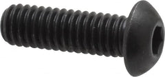 Unbrako - 5/16-18 UNC Hex Socket Drive, Button Screw - Alloy Steel, Black Oxide Finish, 1" Length Under Head - Exact Tooling