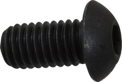 Unbrako - 3/8-16 UNC Hex Socket Drive, Button Screw - Alloy Steel, Black Oxide Finish, 3/4" Length Under Head - Exact Tooling