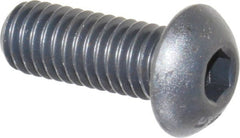 Unbrako - 3/8-16 UNC Hex Socket Drive, Button Screw - Alloy Steel, Black Oxide Finish, 1" Length Under Head - Exact Tooling