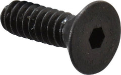 Unbrako - #4-40 UNC Hex Socket Drive, 82° Flat Screw - Alloy Steel, Black Oxide Finish, 3/8" OAL - Exact Tooling