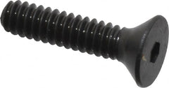 Unbrako - #4-40 UNC Hex Socket Drive, 82° Flat Screw - Alloy Steel, Black Oxide Finish, 1/2" OAL - Exact Tooling