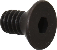 Unbrako - #5-40 UNC Hex Socket Drive, 82° Flat Screw - Alloy Steel, Black Oxide Finish, 1/4" OAL - Exact Tooling