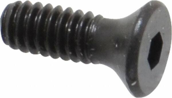 Unbrako - #5-40 UNC Hex Socket Drive, 82° Flat Screw - Alloy Steel, Black Oxide Finish, 3/8" OAL - Exact Tooling