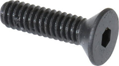 Unbrako - #5-40 UNC Hex Socket Drive, 82° Flat Screw - Alloy Steel, Black Oxide Finish, 1/2" OAL - Exact Tooling