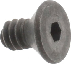 Unbrako - #6-32 UNC Hex Socket Drive, 82° Flat Screw - Alloy Steel, Black Oxide Finish, 1/4" OAL - Exact Tooling